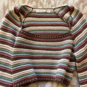 Altar’d State Stripped Knit Long Sleeve Top